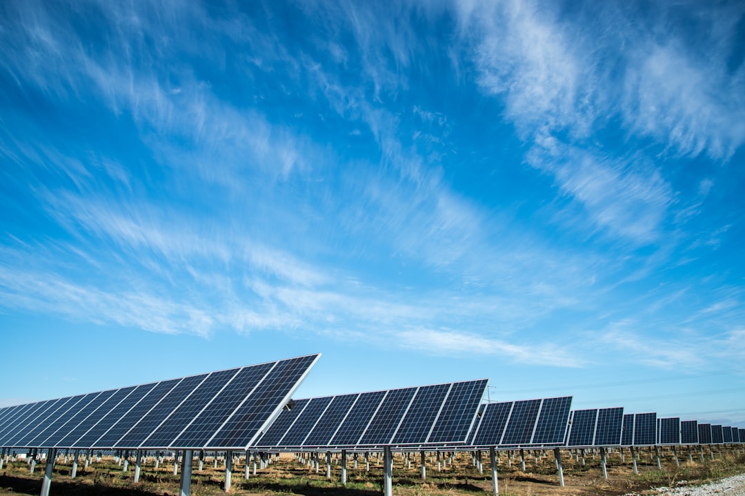 Campo de paneles solares para generación de energía renovable